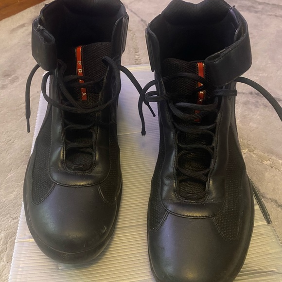Worn men authentic Prada boots black size 11 - Picture 5 of 11